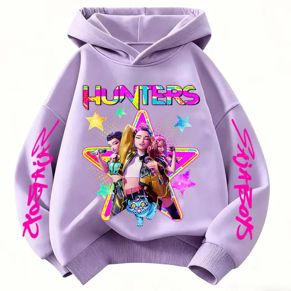 Violet Graphic Pullover Hoodie