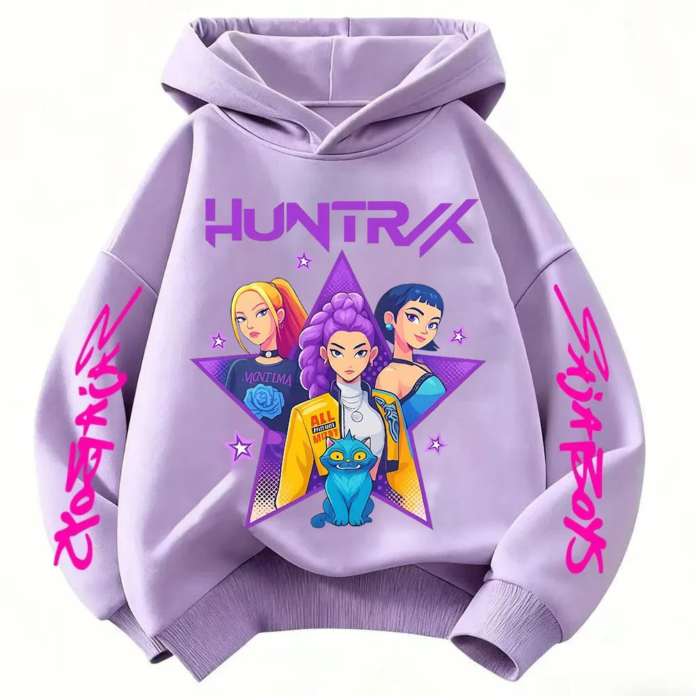 Violet Graphic Pullover Hoodie