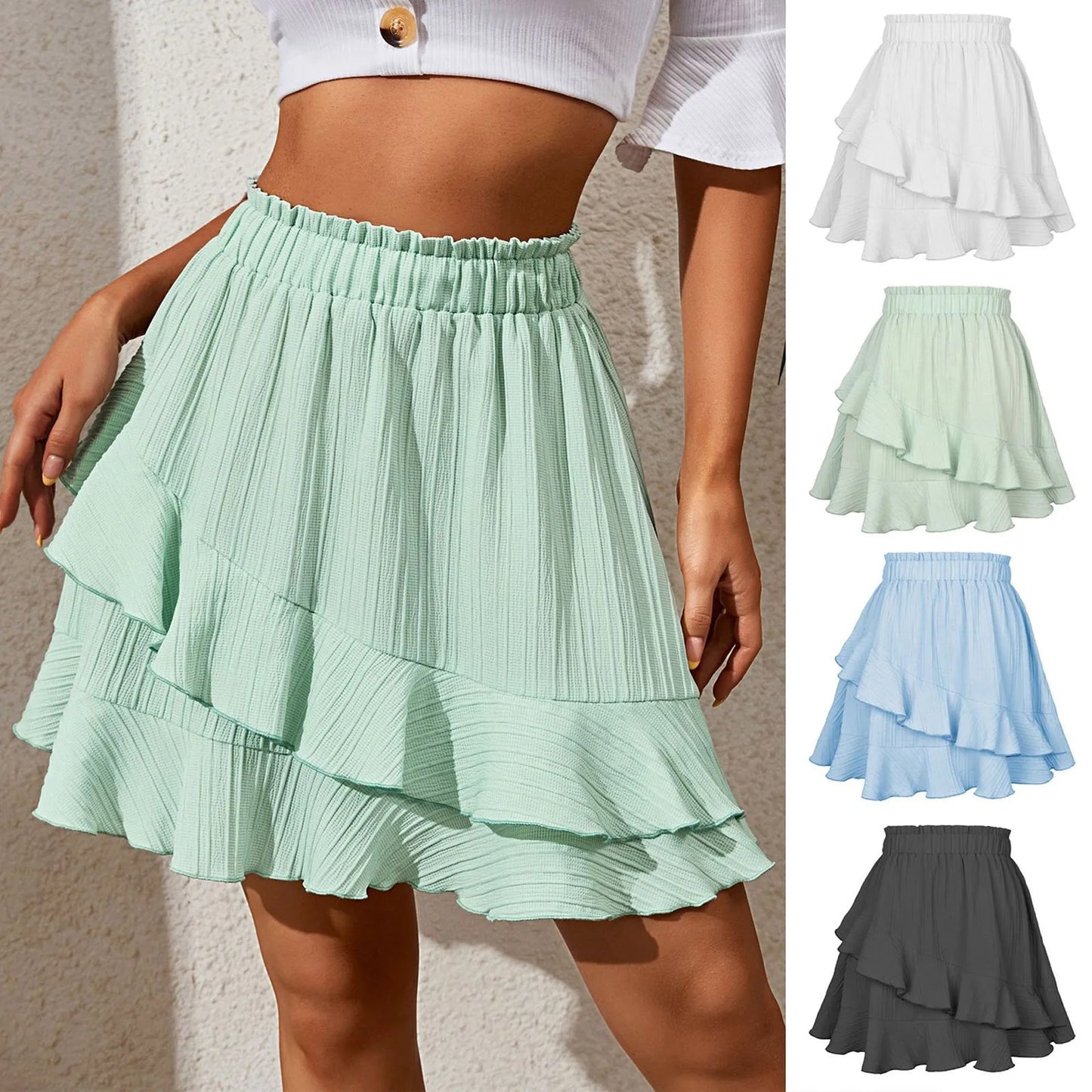Odette Ruffle Mini Skirt