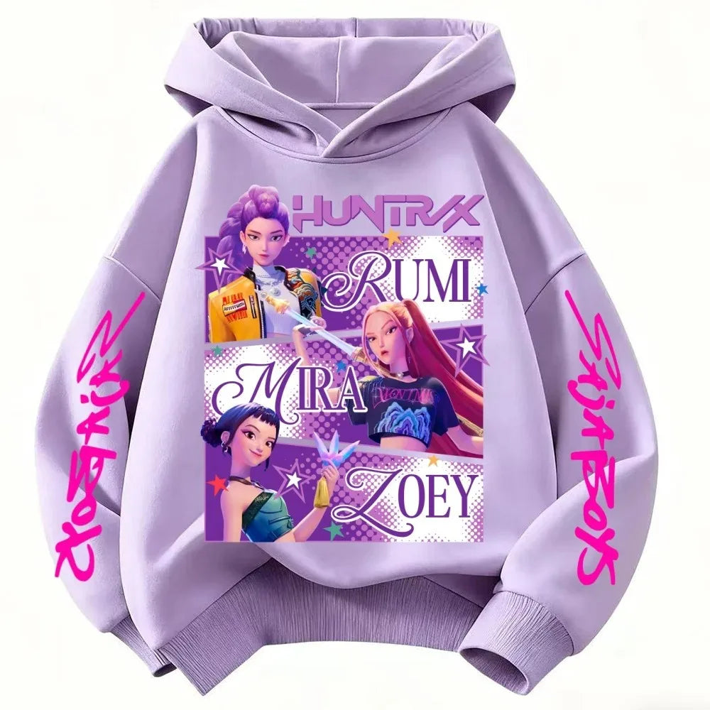 Violet Graphic Pullover Hoodie
