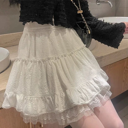 Vivienne Lace-Trim Skirt