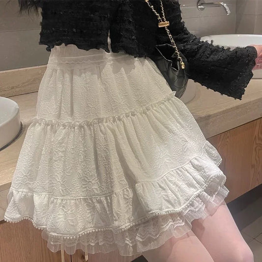 Vivienne Lace-Trim Skirt