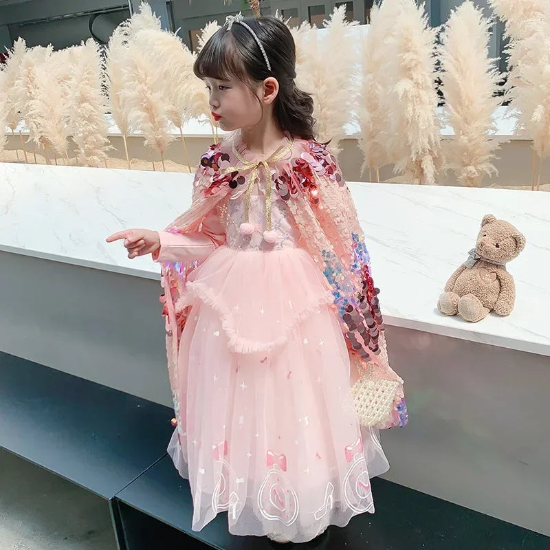 Little Sovereign Tulle Cape Dress