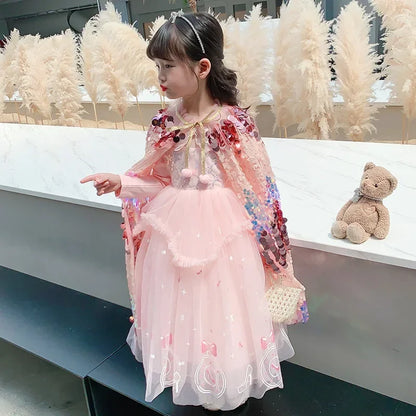 Little Sovereign Tulle Cape Dress