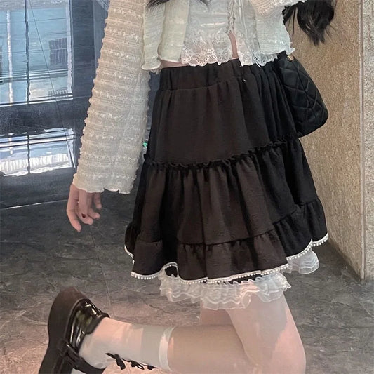 Vivienne Lace-Trim Skirt