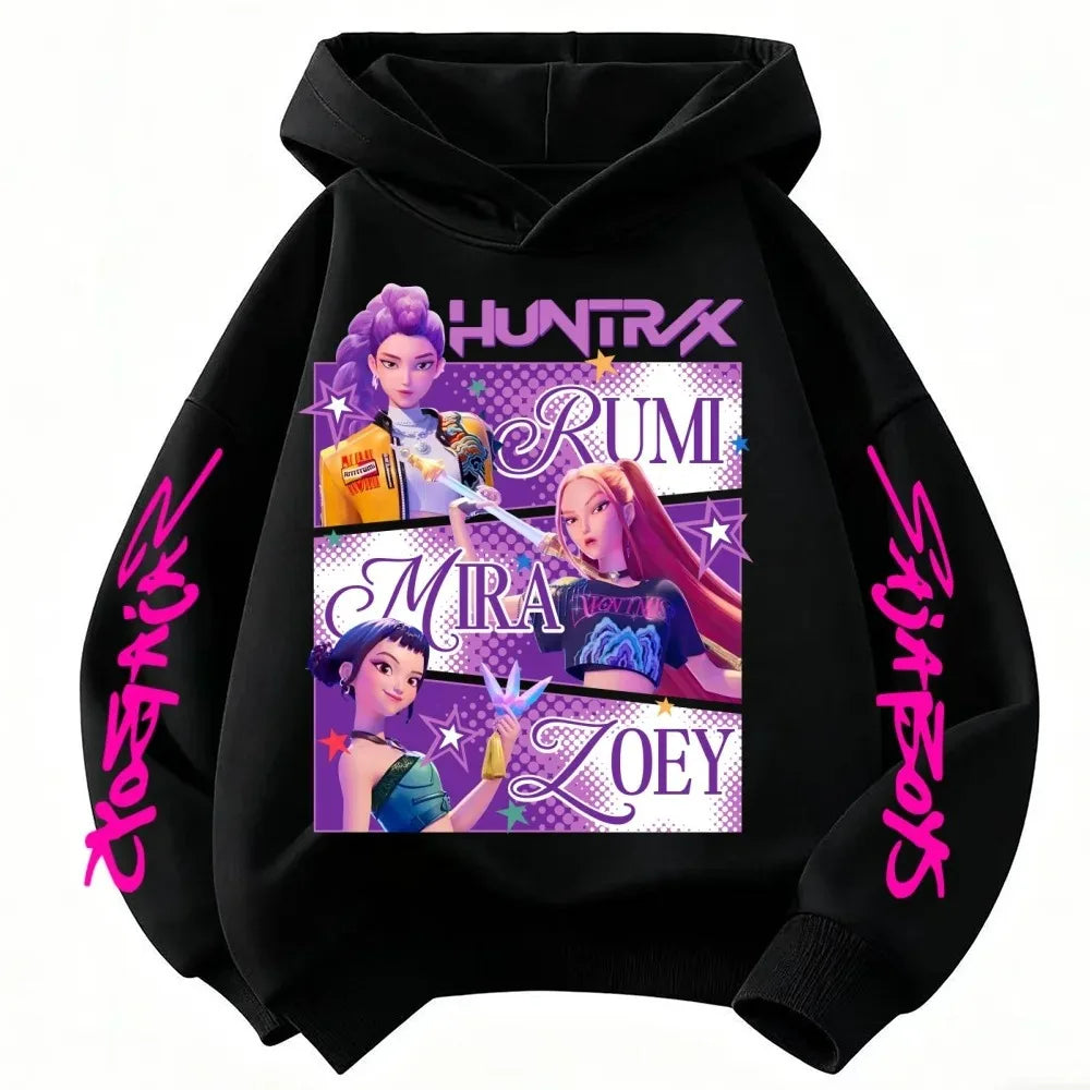 Violet Graphic Pullover Hoodie