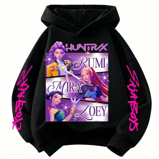 Violet Graphic Pullover Hoodie