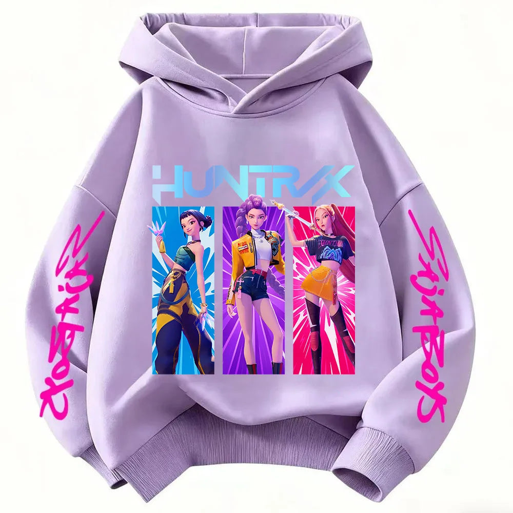 Violet Graphic Pullover Hoodie