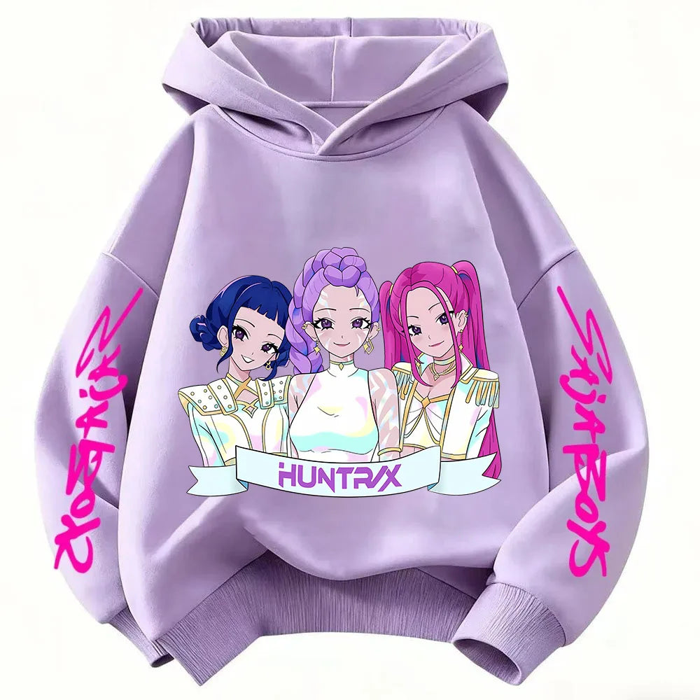 Violet Graphic Pullover Hoodie