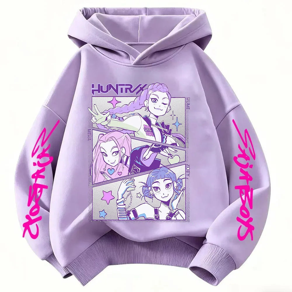 Violet Graphic Pullover Hoodie