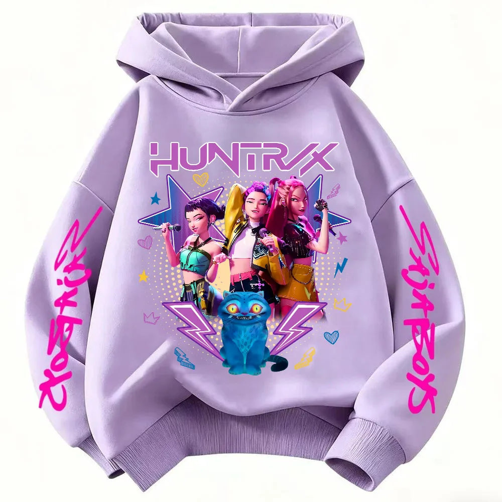 Violet Graphic Pullover Hoodie