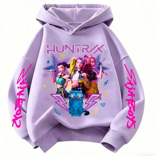 Violet Graphic Pullover Hoodie
