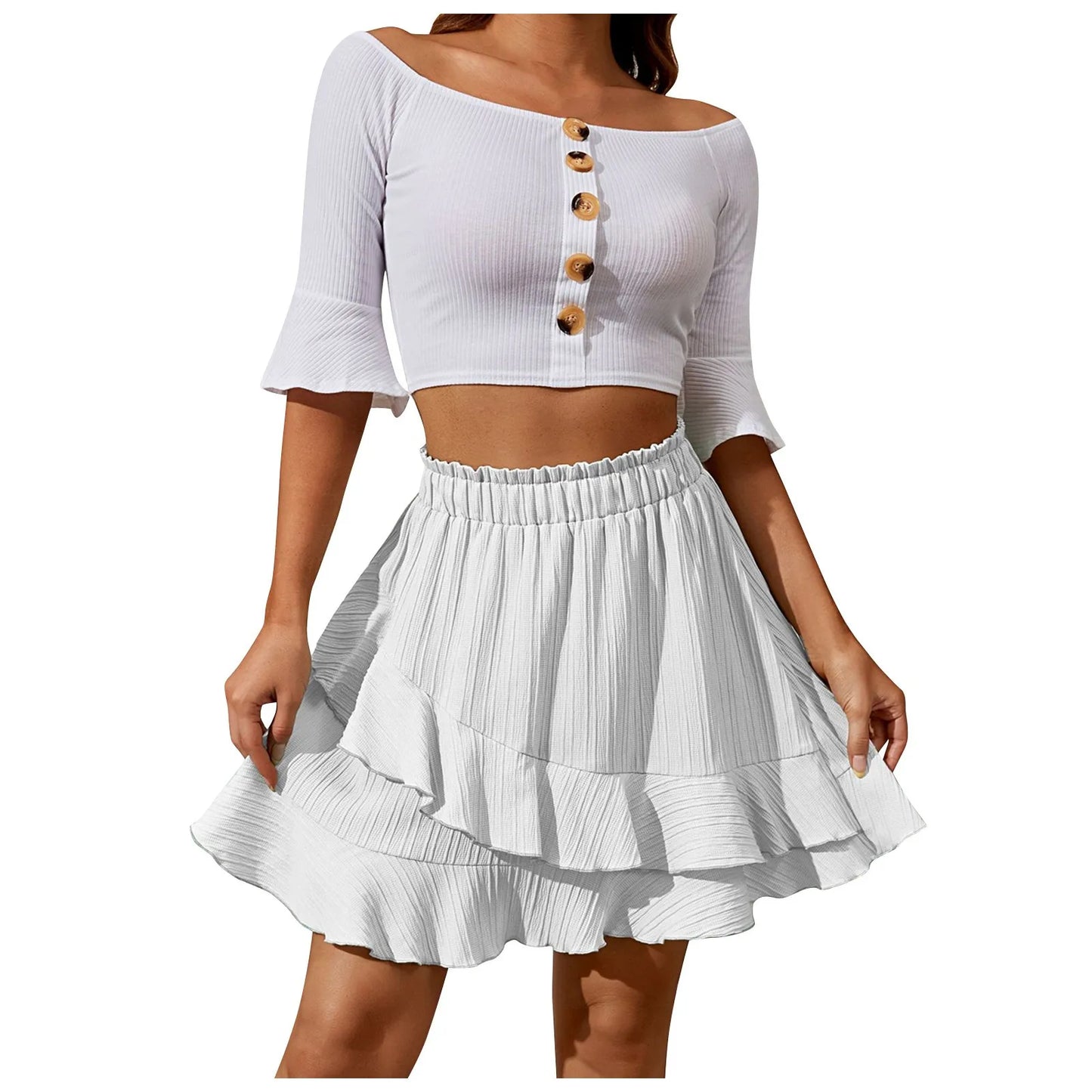 Odette Ruffle Mini Skirt