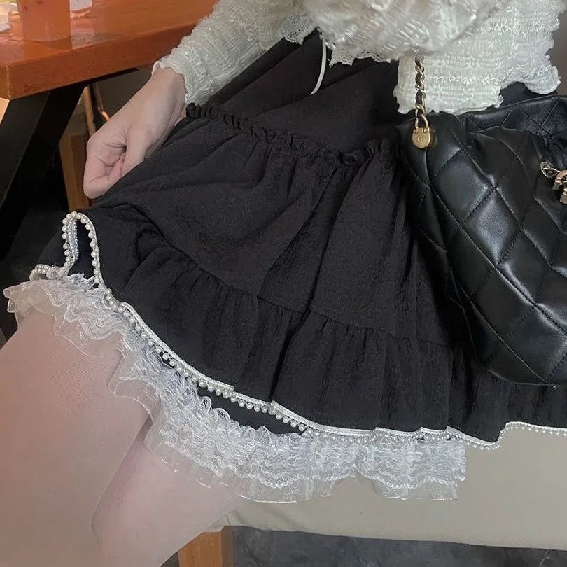 Vivienne Lace-Trim Skirt